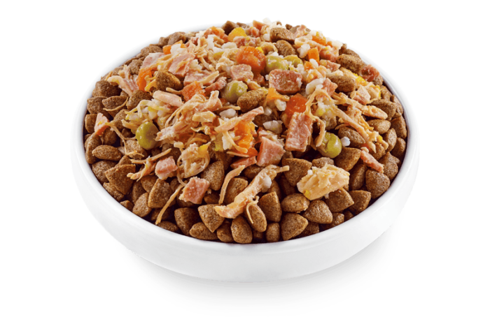 Chicken Breast with Ham, Pumpkin, Carrots & Peas in Broth Tin