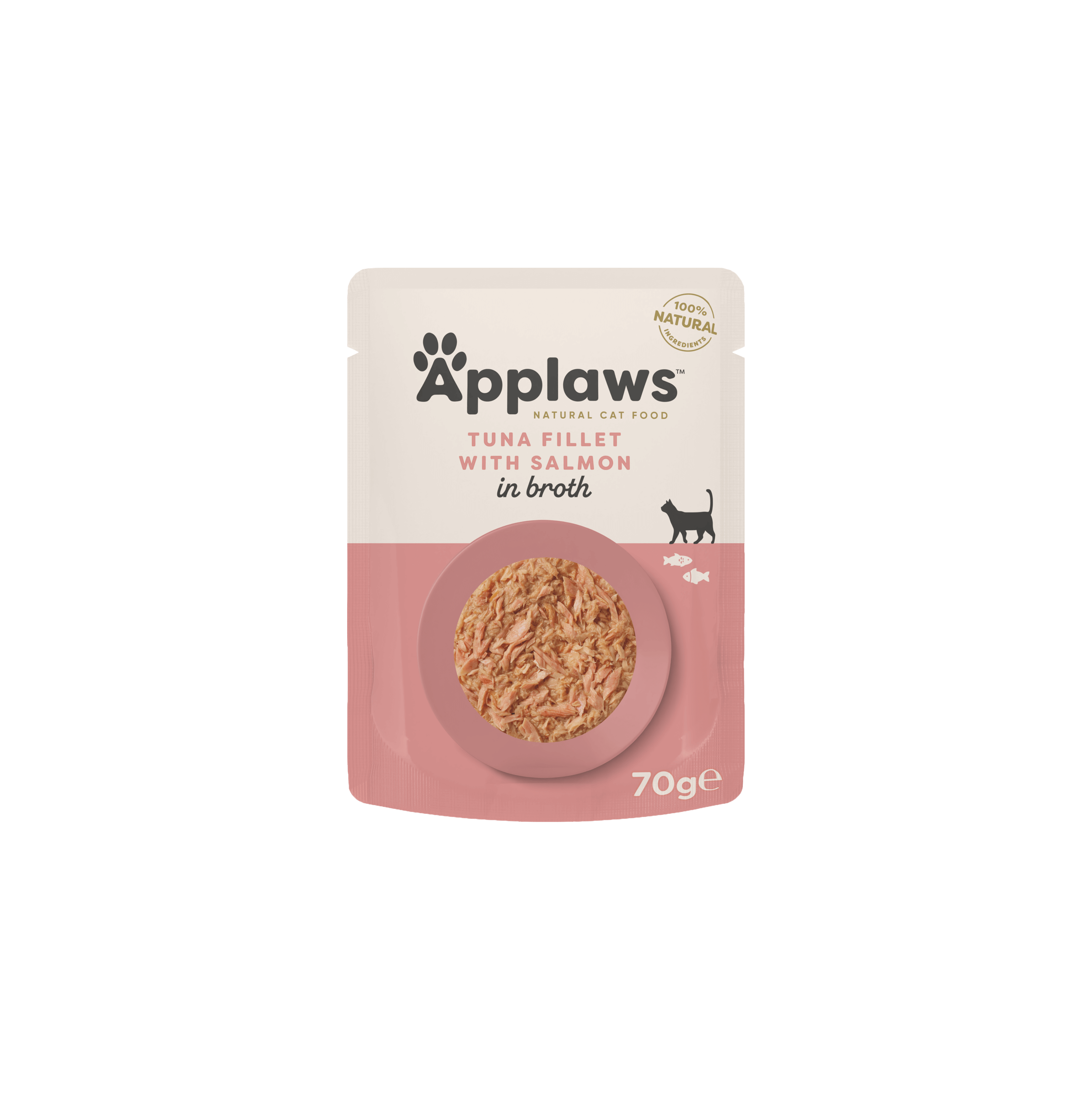 Tuna Fillet with Salmon in Broth Wet Cat Food | 70g Pouch | Applaws UK