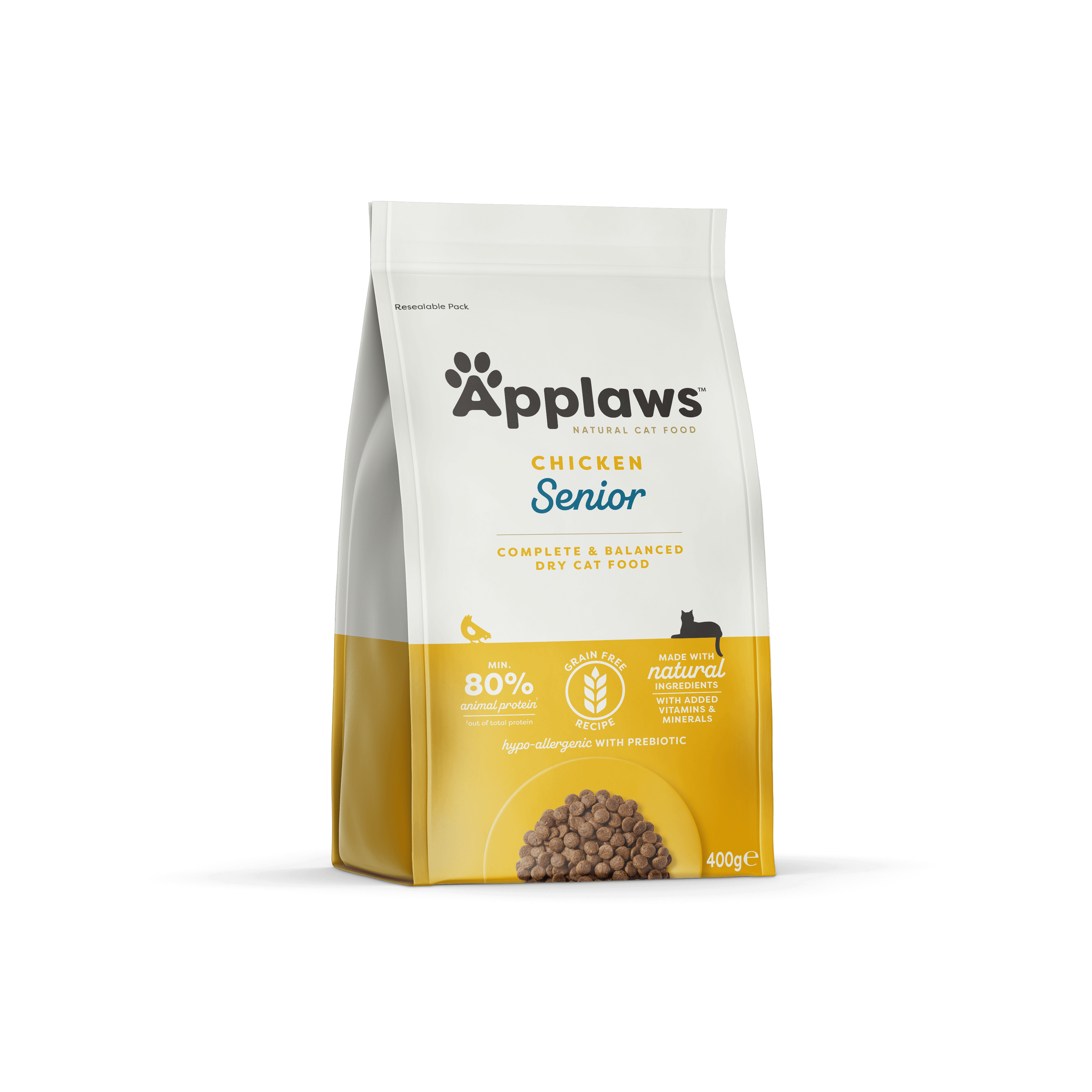 Chicken Adult Dry Cat Food 400g Bag Applaws UK