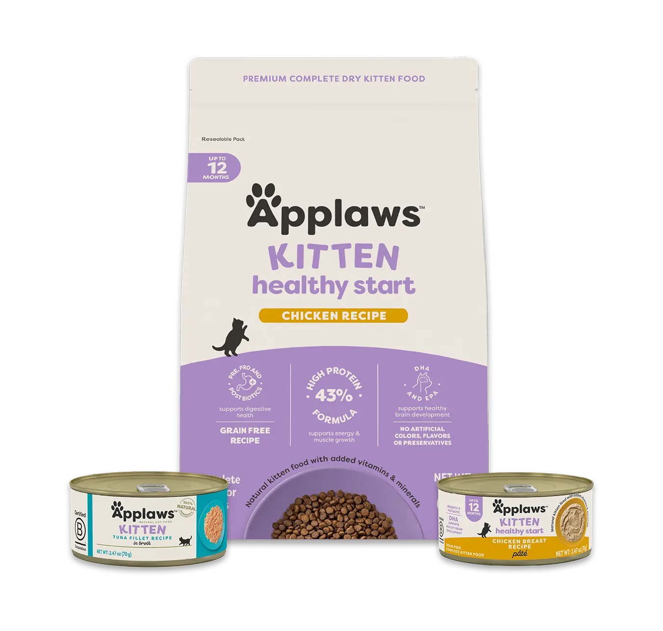Kitten healthy start wet food with added vitamins & minerals variety selection pâté — Applaws